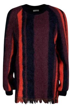 Dries Van NotenMulticolor Columbia Sweater - Runway Catalog Columbia Sweater, Columbia Pullover, Columbia Sweaters, Luxury Women Fashion, Jacquard Dress, Red Wool, Dries Van Noten, Knitted Jumper, Knit Jumper