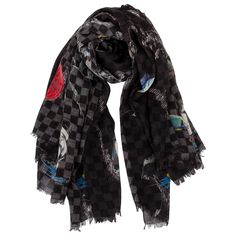 Louis Vuitton limited edition oversized silk and cashmere shawl with atlas map design. Jacquard weave. Fringe finish. Brand new in box. Atlas Map, Louis Vuitton Limited Edition, Black Shawl, Cashmere Shawl, Vintage Louis Vuitton, Christian Lacroix, Silk Wool, Map Design, Jacquard Weave