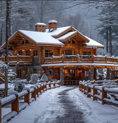 Luxury Cabin Exterior, Big Log Cabin Houses, Big Log Cabin, Log Cabins Exterior, Log Cabin Mansions, Wood House Design, Large Cabin, Winter House Exterior, Winter Chalet