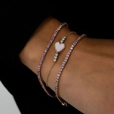 This exquisite handmade Natural Pink Sapphire Tennis Bracelet is the perfect accessory to sparkle on any occasion. Crafted in 14K/18K gold, this custom stacking bracelet showcases the September birthstone in a stunning design. Ideal as a Christmas gift, this one-of-a-kind piece of handmade jewelry is a must-have.𝐅𝐞𝐚𝐭𝐮𝐫𝐞𝐬:• 𝐌𝐚𝐝𝐞 𝐭𝐨 𝐎𝐫𝐝𝐞𝐫• 𝐌𝐞𝐭𝐚𝐥: 𝟏𝟒𝐊 | 𝟏𝟖𝐊• 𝐁𝐚𝐧𝐝 𝐂𝐨𝐥𝐨𝐫𝐬: Rose Gold, Yellow Gold & White Gold• 𝐂𝐮𝐬𝐭𝐨𝐦 𝐂𝐫𝐨𝐜𝐨𝐝𝐢𝐥𝐞 𝐋𝐨𝐜𝐤𝐒𝐭𝐨𝐧𝐞:• Stackable Rose Gold-plated Bracelets, Tarnish Resistant Tennis Bracelet Gift, Fine Jewelry Gold-plated Tennis Bracelet As Gift, Fine Jewelry Gold Plated Tennis Bracelet As Gift, 14k Gold Gemstone Tennis Bracelet As A Gift, Stackable Cubic Zirconia Tennis Bracelet As Gift, Elegant Pink Gold-plated Bracelets, Gold Plated Tennis Bracelet Gift, Dainty Gold Plated Tennis Bracelet As A Gift