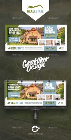 the real estate website is displayed in three different colors and sizes, as well as an image