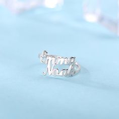 Engraved up to 8 characters each names. Build a tangible symbol of a close relationship with this classic name ring. Dainty, simple, and suitable for all wardrobes, this ring is an excellent choice for yourself or as a gift! Customizable with names of your choice. This ring is available in Sterling Silver 925, Platinum Plated Silver, 18K Gold Plated Silver and 18K Rose Gold Plated Silver Font: DELIVERY & SHIPPING Delivery Time= Processing Time + Shipping Time For every piece in our collectio Multiple Rings, Name Ring, Close Relationship, Name Rings, Personalized Ring, Custom Ring, Gifts Personalized, Silver Christmas, Gifts For Your Girlfriend