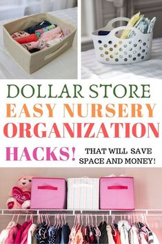 dollar store easy nursery organization hacks that will save space and money