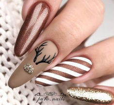 Nail Designs November, Mom Nails, Deer Nails, Nails Lips, Enhance Beauty, Nails Designer, Her Nails, Nail Stuff