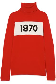 Sweather weather Punk Sweater, Loose Trousers Women, Woolen Tops, Red Turtleneck Sweater, Wool Turtleneck Sweater, Bella Freud, Turtleneck Style, Woolen Sweaters, Red Turtleneck