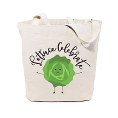 Cotton Canvas Lettuce Celebrate Tote Bag – The Cotton and Canvas Co. Lettuce Celebrate, Sharpie Ideas, Makeup Bag Pattern, Eco Friendly Handbags, Village Market, Farmer Market, Diy Makeup Bag, Green Bags