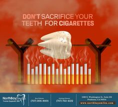 Smoking nicotine can not only lead to stained teeth, it may make problems such as gum disease more likely as well. Visit http://www.northbaysmiles.com/ to learn how teeth whitening can remove nicotine stains. #TeethWhitening #yvonneszyperski #petaluma #CA Laser Dentistry, Dental Fun, Sedation Dentistry, Dental Design, Dental Marketing