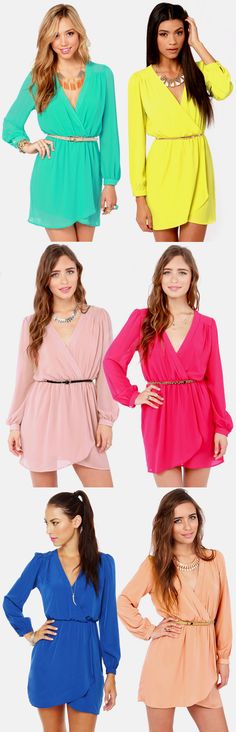 Candy-Wrapped dresses via lulus.com Fashion And Beauty Tips, Junior Outfits, Trendy Tops, Pink Fashion, Cute Dresses, Spring Summer Fashion, Wrap Dress, Beautiful Dresses, Dress To Impress