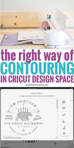 the right way of contouring in cricut design space book cover image