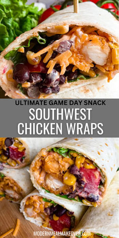 the ultimate game day snack southwest chicken wraps