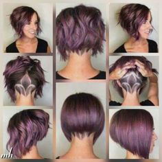 Stacked Hairstyles, Funky Hair Colors, Short Choppy Haircuts, Messy Bob Hairstyles, Short Hair Undercut, Funky Hairstyles, Short Hair Color, Undercut Hairstyles, Hair Color Dark