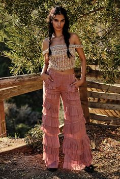 Frill Pants, Statement Pants, We Rock, Flattering Pants, Trendy Pants, Ruffle Pants, Fun Pants, Eclectic Fashion, Hottest Fashion Trends