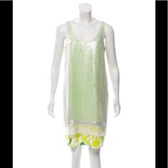 Diane Von Furstenbeg Dress Size 4 Sleeveless Sequin Cocktail Dress Measurements: Waist And Length 36.5” Hip 37” Bust 34.5” New With Tags!! Spring Silk Sleeveless Knee-length Dress, Spring Silk Sleeveless Midi Dress, Green Sleeveless Silk Mini Dress, Green Silk Sleeveless Mini Dress, Sequin Cocktail Dress, Dress Measurements, Von Furstenberg, Diane Von, Diane Von Furstenberg