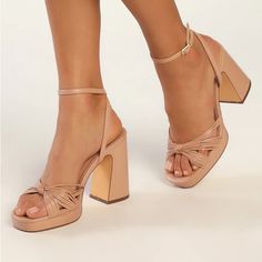 Lulus Nude Heels Brand New (Sold Out On Website) Nude Heels Prom, Sisterhood Dresses, Bridesmaid Guide, Sisterhood Round, Prom 2k24, Mommy Clothes