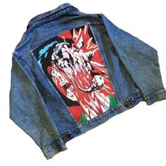 Anime X Vintage Levi’s Denim Jacket Anime Scene From Angel Cop Handmade/Hand Drawn “Due To The Handmade/Vintage Nature Of The Item, Their Are Bound Errors & Flaws. They Are What Makes Them Unique.” Pit To Pit-22 In Length-25 In Sleeve Length-21 In Haven’t Worn Item Since I Purchase It. New With Tags Levi's Cotton Denim Jacket For Streetwear, Vintage Denim Outerwear With Graphic Print, Grunge Denim Jacket With Graphic Print, Grunge Denim Outerwear With Graphic Print, Punk Denim Outerwear With Graphic Print, Anime Custom, Levis Jacket, Vintage Denim Jacket, Vintage Nature