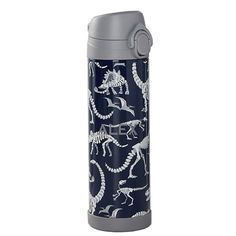 Featuring exclusive prints from our school and travel gear, these top-quality water bottles and food containers keep their favorite drinks and food hot or cold, while making it easy on the planet. DETAILS THAT MATTER Insulated bottles are made with a stainless steel interior and polypropylene cap. Finished in our exclusive prints and fun colors; no liner needed. Insulated bottles have a silicone straw to reach all the way to bottom so you won't miss that last drop. Push-button pop-up lid makes i Dino Bones, Kids Thermos, Drinks And Food, Large Water Bottle, Glow Nails, Dark Material, Kids Water, Glow Effect, Insulated Lunch Box