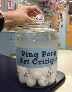 Ping Pong Art, Art Classroom Management, Classe D'art, Art Critique, 30 Questions, Art Criticism, Ping Pong Balls, Art Worksheets, Art Curriculum