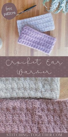 A cozy  and simple crochet ear warmer pattern in DK yarn, perfect for fall and  winter. How To Crochet Ear Warmers, Crochet Chunky Ear Warmer Free Pattern, Crochet Headband Ear Warmer, Crochet Ear Warmer Pattern Free, Crocheted Ear Warmers, Crocheted Ear Warmers Free Pattern, Crochet Ear Warmer Free Pattern Easy, Crochet Ear Warmers Free Pattern, Ear Warmer Crochet Pattern Free