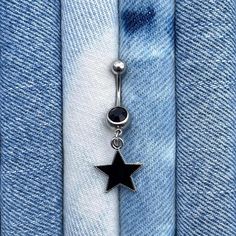 Super cute y2k 2000s silver black punk bratz inspired diamond rhinestone star belly piercing ring bar.  Surgical steel  FREE STANDARD UK SHIPPING Punk Belly Button Piercing, Punk Noir, 2000s Jewelry, Piercing Bar, Septum Piercing Jewelry, Belly Button Piercing Jewelry, Belly Piercing Jewelry, Belly Piercing Ring, Belly Bar