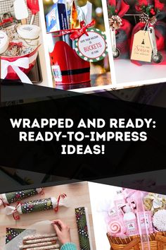 the words wrapped and ready ready ready - to - pimpress ideas are shown