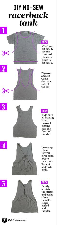 the instructions for how to make a tank top