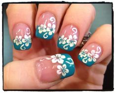 Day 118 Hibiscus Holiday in 2020 Flower nails, Hibiscus nail art, Tropical nails Hibiscus Nail Art, Hawaiian Nails, Hawaii Nails, Pedicure Ideas, Purple Pastel, Vacation Nails