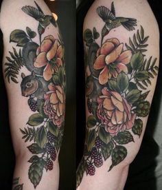 an instagram photo with flowers and birds on the arm, which reads instagram