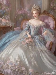 Fantasy Wedding Dress Concept Art, 1700s Dresses Royal, Victorian Princess, Dressing Chic, Hotel Hacks, Rococo Dress, Aesthetic Dress, Old Fashion Dresses, Shoes Bag