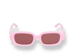 Occhiali da sole Ambush THIA SUNGLASSES PINK RED pink frontale Sunglasses Pink, Sunglasses Model, Heart Face, Pink Sunglasses, Rectangular Sunglasses, Rose Color, Personal Shopper, The Bridge, Square Shape