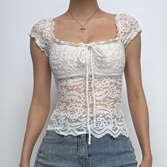 Please refer to our sizing chart for a guideline when choosing a size. 5 business days order processing time. 90% polyester 10% spandex Summer Lace Top With Square Neck, Fitted Lace Tops With Ruffles, Feminine Lace Top With Square Neck, Feminine Square Neck Top With Lace Trim, Fitted Square Neck Top With Lace Trim, Fitted Square Neck Tops With Lace Trim, Trendy Fitted Lace Tops, Trendy Fitted Top With Lace Patchwork, Trendy Fitted Tops With Lace Patchwork