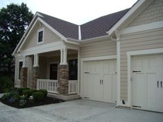 a house with two garages on each side