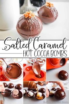 Salted Caramel Cocoa Bomb, Hot Cocoa Bomb Gift Packaging Ideas, Hot Cocoa Bombshell Recipe Christmas, Halloween Hot Chocolate Bombshell Recipe, Hot Cocoa Bombshell Recipe Easy, Christmas Hot Cocoa Bomb Decorations, Fall Cocoa Bomb Ideas, Hot Coco Bombshell, Halloween Hot Cocoa Balls