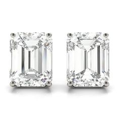 GIA Certified Emerald Cut Diamond Stud Earrings Clarity: SI1 Color: G-H Total weight of diamonds: 2 carats Available in friction back or screw back Emerald Cut Stud Earrings, Emerald Diamond Earrings, Unisex Earrings, Solitaire Studs, Emerald Cut Diamond, Diamond Stud Earrings, Diamond Stud, Emerald Cut Diamonds, Stud Earrings Set