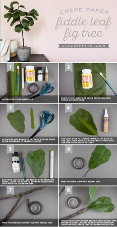 step by step instructions on how to make fake leaves