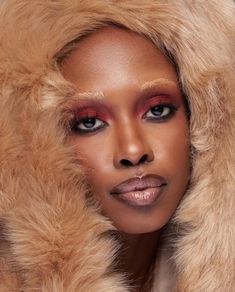 Editorial Makeup Black Women, Copper Eyes, Black Women Editorial Makeup, Editorial Makeup Black Model, Red Eye Makeup Editorial, Dark Skin Editorial Makeup, Fashion Editorial Makeup, Makeup Editorial, Women Appreciation