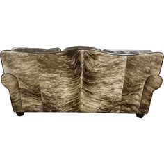 Capturing the essence of the frontier spirit, Great Blue Heron's Frontier Split Rail Western-style straight back sofa is crafted in sumptuous Palio Mushroom leather and wrapped with light exotic brindle cowhide. Decorative nailheads trace its silhouette, while roll arms add a touch of tradition, ensuring a blend of rustic elegance and maximum comfort with large seat and pillowback cushions. Also Available As A 10 Foot Design For $7949. Features include: Full Aniline Dyed Top Grain Leathers Kiln Brindle Cowhide, Foot Design, Straight Back, Blue Heron, Rustic Elegance, Top Grain Leather, Western Style, Rug Design, Kiln