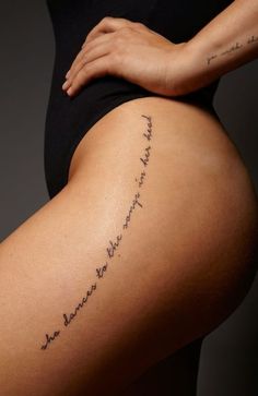 Hip Tattoo Quotes, Hip Tattoos For Women, Tattoo On Hip Bone, Thigh Tattoo Quotes, Back Of Leg Tattoos, Hip Thigh Tattoos, Hip Tattoos, Tattoo Quotes For Women, Hip Tattoos Women