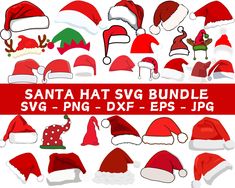 santa hat svg bundle for eps and png