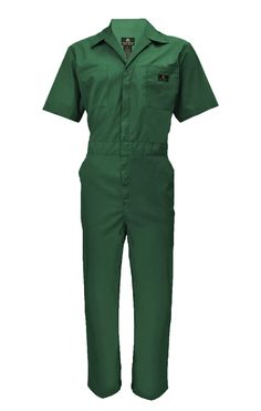 PRICES MAY VARY. 65% Polyester, 35% Cotton Imported Zipper closure Machine Wash Natural Uniforms Short Sleeve Coverall is built to last. 65%Polyester//35%Cotton Poplin (5oz). Durable, Light and Comfortable-These coveralls are made using a premium poly-cotton fabric blend. The fabric is engineered to withstand the most rigorous of jobs while keeping you cool and comfortable. Six Pocket Coverall- 2 Side pockets, 2 Chest pockets, and 2 Back pockets with lapel collar. Elastic Waistband- The heavy du Country Jeans, Work Uniforms, One Piece Outfit, Hunter Green, Wrinkle Free, Online Retail, Fun To Be One, Cotton Poplin, Men Short Sleeve