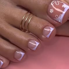 24 Pieces Fake Press On Nails Color May Vary Due To Lighting Size One Size Condition New Comes With Mini Nail File And Glue Adhesive Strips French Toe Nails, Flower Toe Nails, Press On Toenails, Purple French, Remove Acrylic Nails, Gel Toe Nails, Acrylic Toes, Acrylic Toe Nails, Toe Nail Color