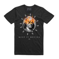 Experience both comfort and luxury with our "Keep It Moving Benjamin" premium T-Shirt, meticulously crafted from 100% cotton. Its bold front design graphic print remains vivid even after multiple washes making it perfect for everyday use.Product Details: lightweight and luxurious fabric for durability and maximum layer of comfort Soft-washed for extra softness that you can feel with every touch 100% cotton for maximum breathability and a smooth, no-bunch fit Screen print with vibrant colors that Keep It Moving, Front Design, Luxury Fabrics, Screen Print, Graphic Prints, Screen Printing, Graphic Tees, Vibrant Colors, Screen