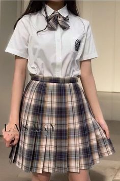 Lasaky - Professional Womens Uniform Set: Stylish Pleated Skirt and Short-Sleeved Shirt Uniform Inspiration, Shirt Reference, Student Uniform, Empire Pattern, School Uniform Skirts, Preppy Skirt, Womens Pleated Skirt, Women's Uniforms, Kawaii Dress