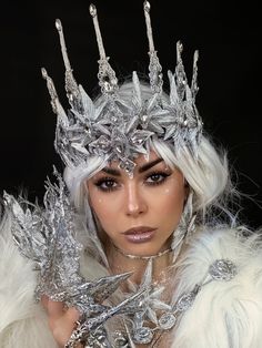 Ice Queen Crown and Costume handmade unique