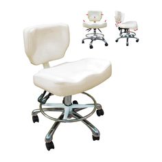 an office chair with four different types of chairs around it, including one for the back