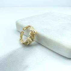 18k Gold Filled Textured Hammered Design Adjustable Ring.- Ring Size:Thickness: 4mm Hammered 14k Gold Rings, Luxury Gold Hammered Rings, Gold Hammered Nugget Rings, Hypoallergenic 14k Gold-filled Rings, Hammered 14k Gold-filled Hoop Earrings, Anklet Bracelet, Chain Choker, Gold Set, Adjustable Rings