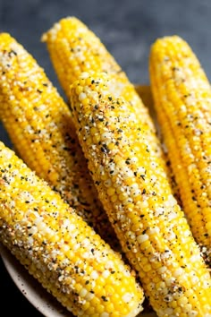 grilled corn on the cob with seasoning