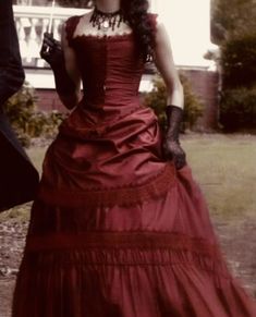 1800s Dresses Casual, Katherine Pierce 1864, Red Victorian Dress, 1800s Gown, 1800 Dresses, The Shadows Between Us, 1900 Dress, Stalking Jack The Ripper, 1800s Dresses