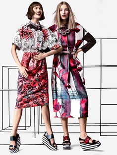 'Petal Pushers' By Craig McDean For Vogue US March 2014 — Anne of Carversville Editorial Vogue, Craig Mcdean, Mix & Match, Geometric Fashion, Petal Pushers, Vogue Us, Looks Street Style, Floral Fashion