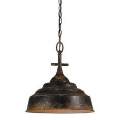 an old fashioned light fixture hanging from a chain on a white background with no one in it