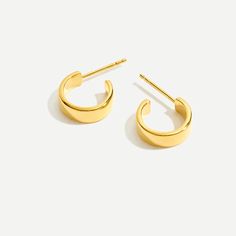 Shop J.Crew for the Demi-fine 14k gold-plated mini-hoop earrings for Women. Find the best selection of Women Jewelry available in-stores and online. Mini Hoop Earrings, Demi Fine Jewelry, Fine Jewelry Collection, Pretty Earrings, Spring Wardrobe, Gold Plated Sterling Silver, Long Sweaters, Summer Wardrobe, Amazing Jewelry